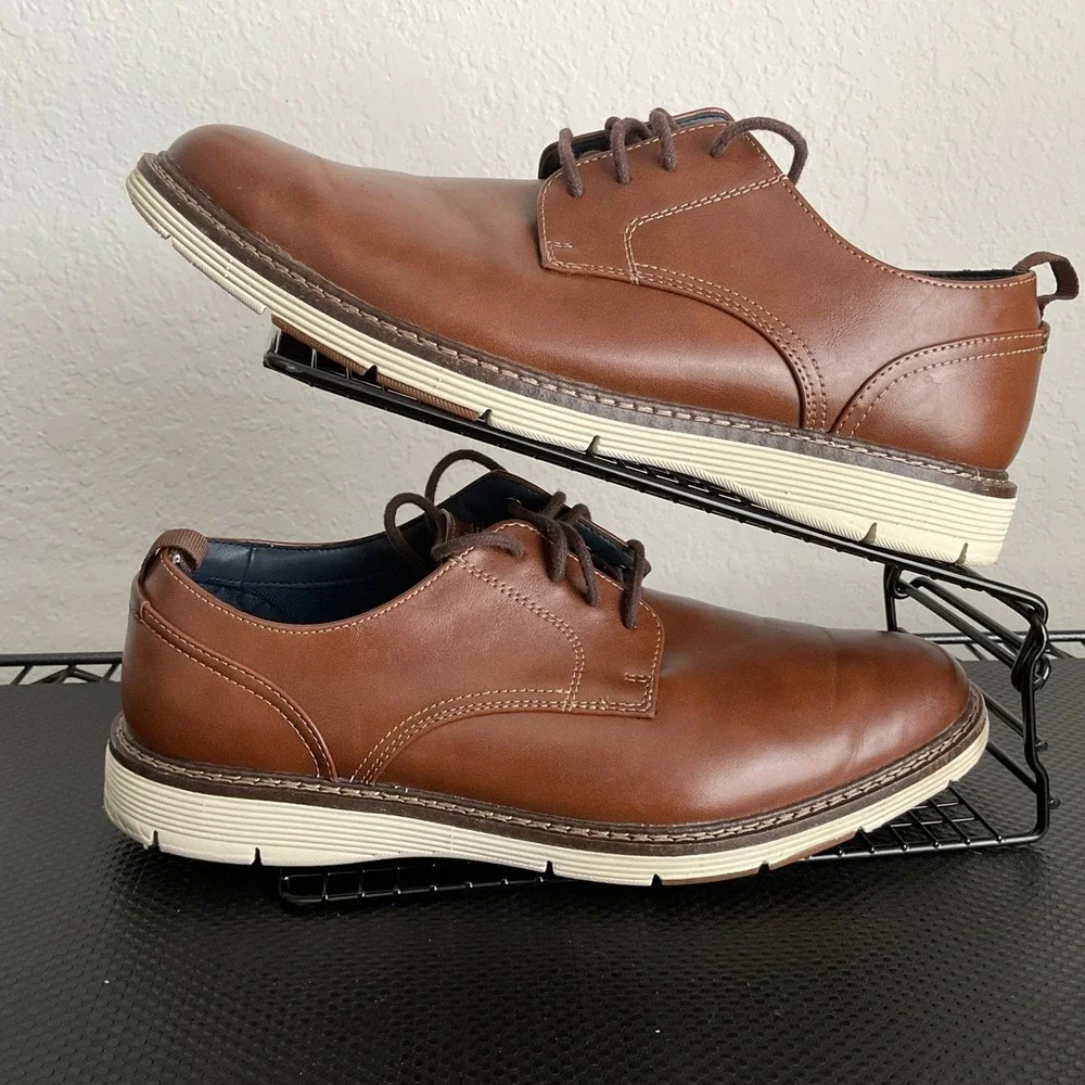 Dockers Easedale Brown Mens Oxford Shoes 10.5M 90-81502 Supreme Comfort Lace Up